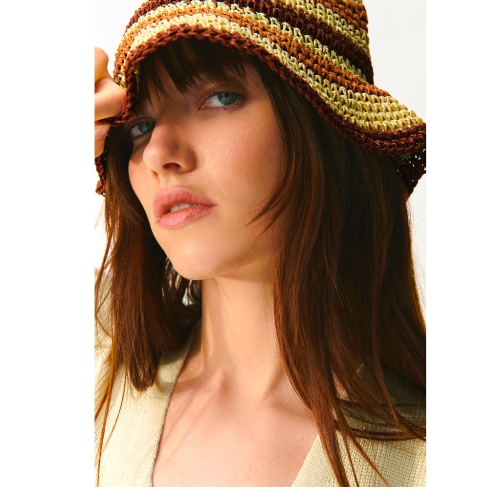 Zara multicolor Crochet Bucket Hat